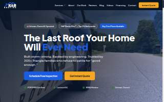 K&D Roofing website