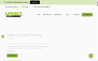 Legacy Plumbing Company website