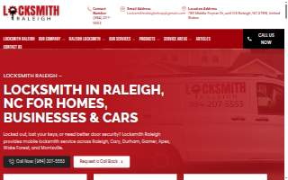 Locksmith Raleigh website