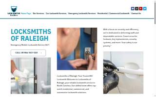 Locksmiths Of Raleigh website