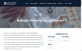 Maginnis Howard Personal Injury Lawyer website