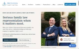 McIlveen Family Law Firm of Raleigh website