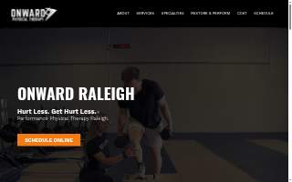 Onward Physical Therapy of Raleigh website
