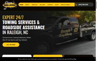 Oscar's Towing & Recovery website