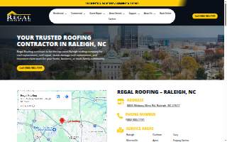 Regal Roofing of Raleigh website