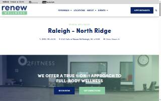 Renew Wellness of Raleigh website