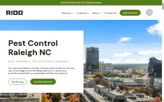 RIDD Pest Control of Raleigh website