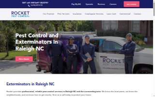 Rocket Pest Control of Raleigh website
