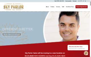 Sky Parlor Salon website