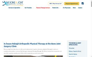 The Bone and Joint Physical Therapy Clinic website