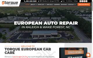 Torque European Car Care website