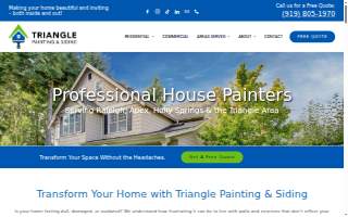 Triangle Painting & Siding website