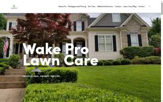 Wake Pro Lawn Care website