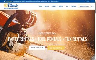 Classic Party & Equipment Rentals website