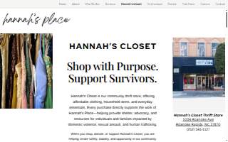 Hannah’s Closet Thrift Store website