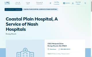 Coastal Plain Hospital, A Service of Nash Hospitals website