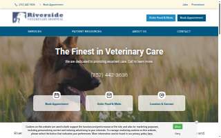 Riverside Veterinary Hospital website