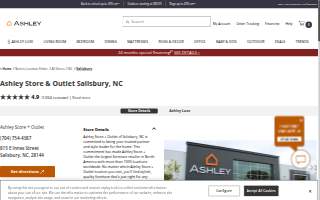 Ashley Store + Outlet of Salisbury website