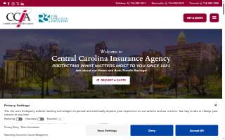 Central Carolina Insurance Agency website