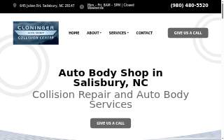 Cloninger Collision Center website