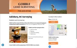Gobble Land Surveying website