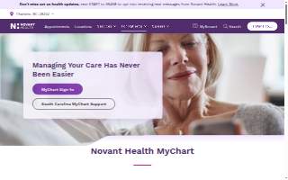 Novant Health Salisbury Medical website