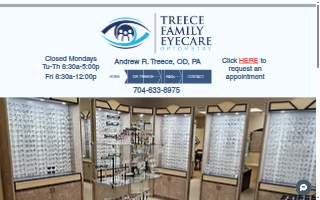 Treece Family Eyecare website
