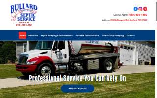 Bullard Septic Service website