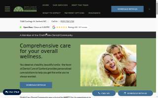 Dental Care of Sanford website