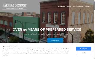 Harris & Company Insurance website