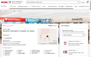 CVS of Shelby website