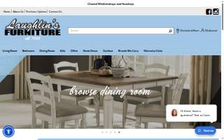 Laughlin Furniture Outlet website