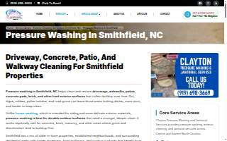 Clayton Pressure Washing of Smithfield website