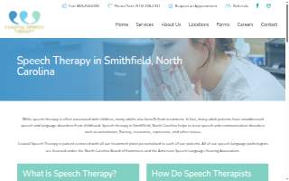 Coastal Speech Therapy Inc. of Smithfield website