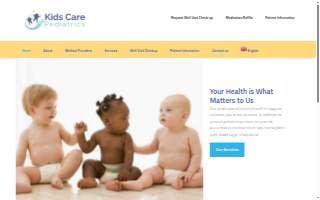 Kids Care Pediatrics website