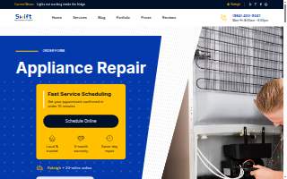 Swift Appliance Repair website