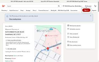 Walgreens Pharmacy of Smithfield website
