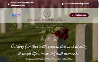 Walter Sanders Funeral & Cremation Services website