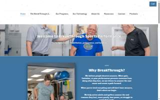 Breakthrough Sports Performance website