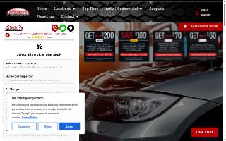 Harrell's Tire & Auto Service website