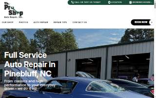 Pro Shop Auto Repair website