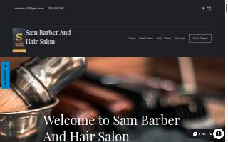 Sam Barber And Hair Salon website