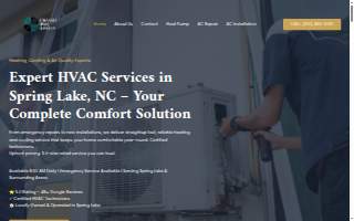 Straightup Heating & Cooling website