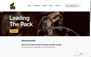 Alpha Archery - Pro Shop/Equipment of Stallings website