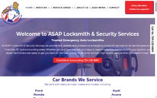 ASAP Locksmiths & Security Services website