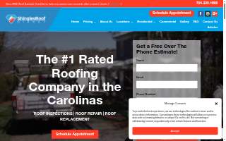 Shingles Roof Direct website