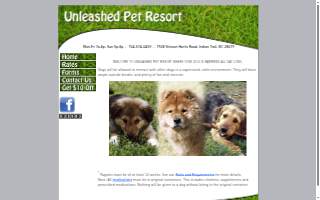Unleashed Pet Resort website