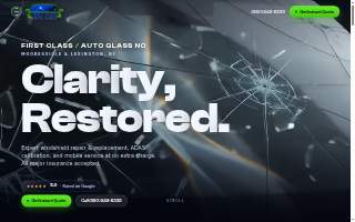 First Class Auto Glass NC website