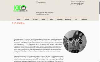 K9 Cabins & Dog Trails, Inc. website