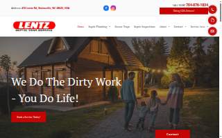 Lentz Septic Tank Service website